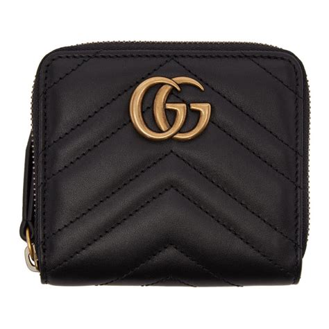 gucci marmont zip around wallet|gucci small wallet on chain.